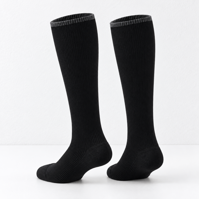 CouldNook Ribbed Calf Socks - Contrast Top Trim