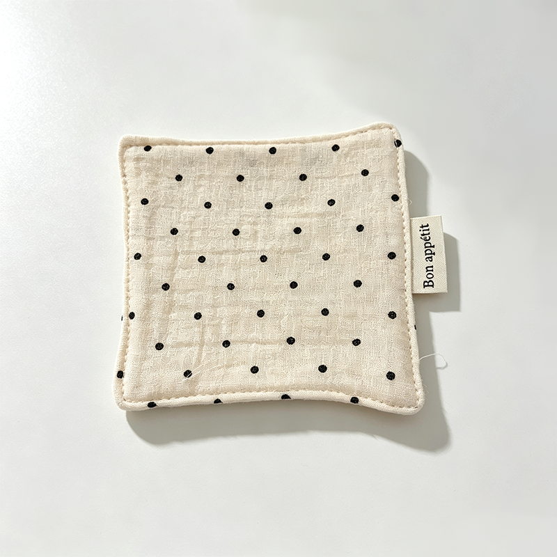 CouldNook Checked Drink Coaster - Warm Table Accent