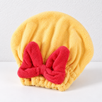 CouldNook Hair Drying Cap - Contrasting Plush Bow