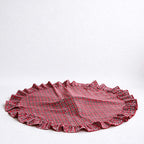 CouldNook Ruffled Christmas Tree Skirt - Patterned Fabric And Gathered Border