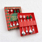CouldNook Christmas Cutlery Set - Character Tops and Decorative Charm Designs