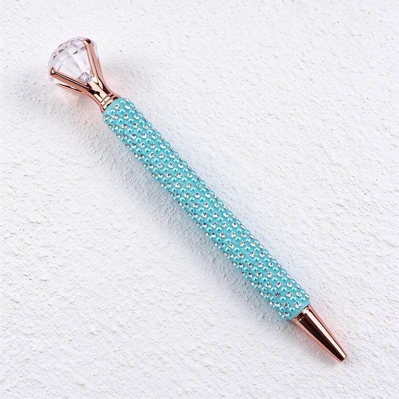 CouldNook Faceted Top Ballpoint Pen - Beaded Barrel And Open Prongs