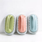 CouldNook Handled Cleaning Brush - Oval Scouring Pad and Pastel Grip