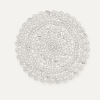 CouldNook Round Embroidered Lace Placemat - Floral Design Size Range