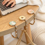 CouldNook Decorative Tabletop Bag Hook - Round Top and Curved Arm