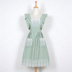 CouldNook Ruffle Strap Apron - Lace or Plain Pockets