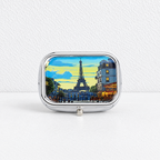 CouldNook Mirror Pill Box - Divided Interior And Rounded Rectangular Lid