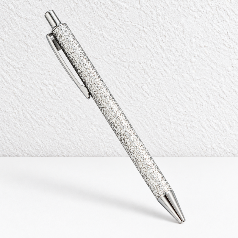 CouldNook Metal Ballpoint Pen - Glitter Finishes and Slim Clip