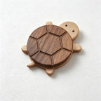 CouldNook Wooden Turtle Coaster - Round Shell Resting Surface