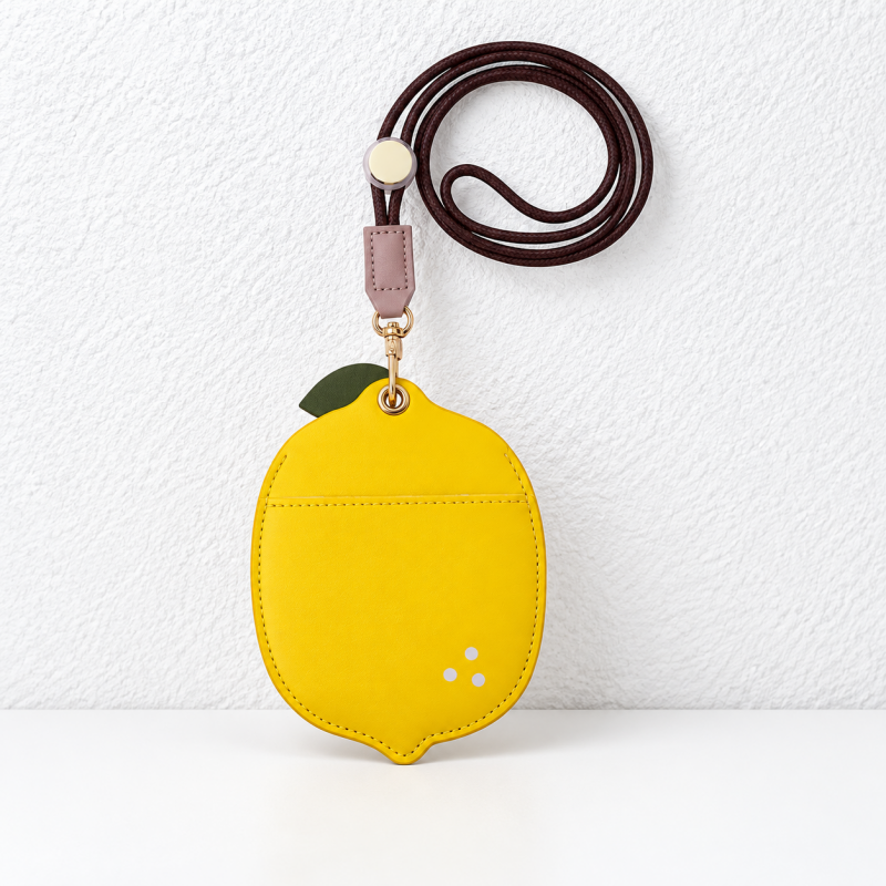 Fruit Badge Holder - Shaped Pocket and Neck Cord