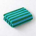 CouldNook Striped Cotton Towel - Bold Color Pairings And Terry Texture