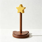 CouldNook Wooden Paper Towel Holder - Star and Apple Tops