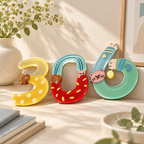 CouldNook Animal Design Acrylic Door Number Set - Colorful Printed Digits