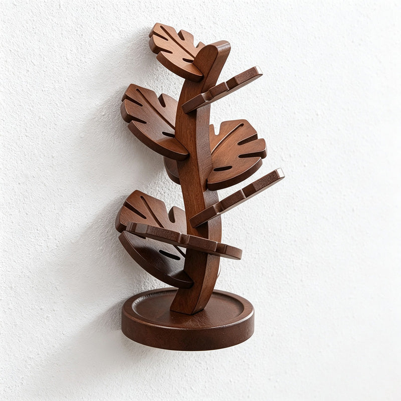 CouldNook Wooden Tree Trivet Set - Seven Leaf Pieces