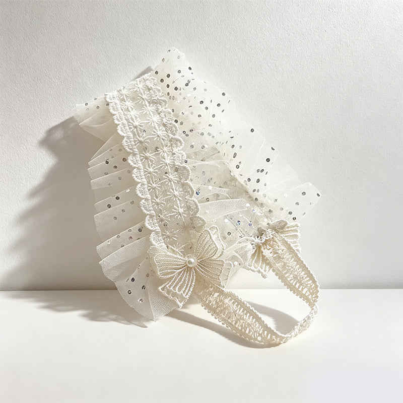 CouldNook Wide Hollow-Out Lace Headband - Aesthetic Floral Hair Accessory
