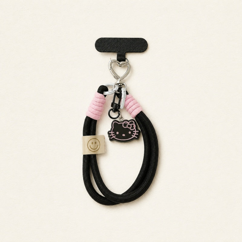 CouldNook Fluffy Pom Lanyard - Crystal Phone Charm