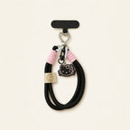 CouldNook Fluffy Pom Lanyard - Crystal Phone Charm