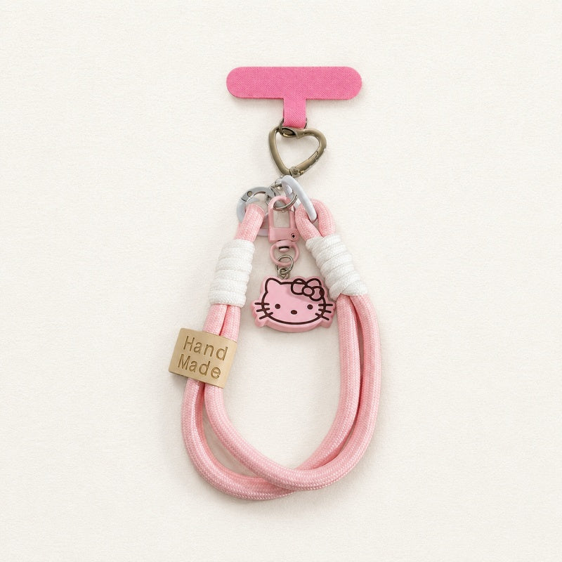 CouldNook Fluffy Pom Lanyard - Crystal Phone Charm