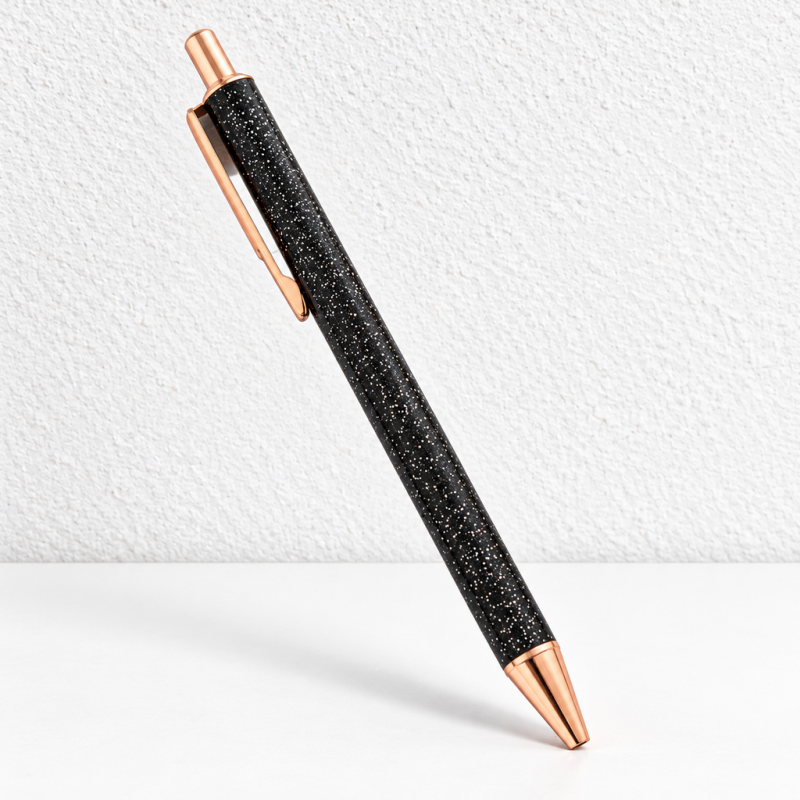CouldNook Metal Ballpoint Pen - Glitter Finishes and Slim Clip