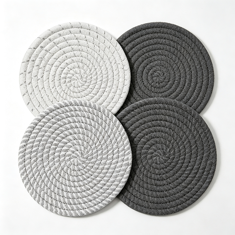 CouldNook Woven Round Drink Coaster - Warm Table Accent