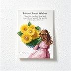 Flower Scented Candle Gift Cards with Raised Wax Blooms