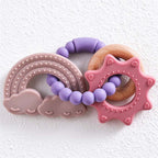 CouldNook Beaded Teether - Textured Space Leaf and Animal Shapes