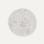CouldNook Round Embroidered Lace Placemat - Floral Design Size Range