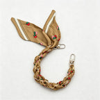 CouldNook Khaki Pattern Phone Wrist Strap - Monochrome Braided Scarf Loop