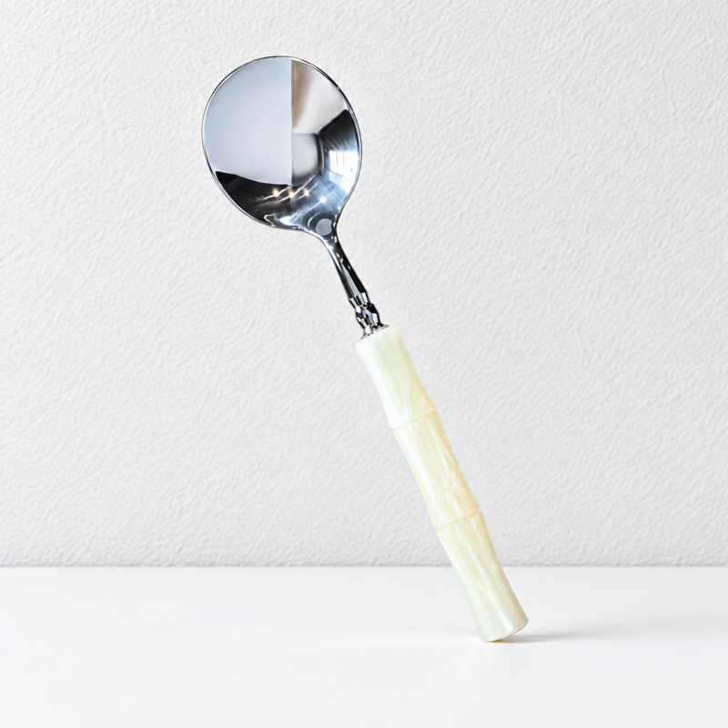CouldNook Colored Bamboo Look Handle Flatware - Polished Dining Collection