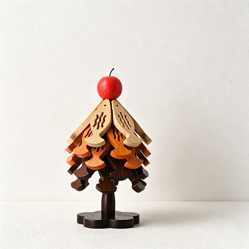 CouldNook Layered Wooden Tree Trivet Set - Three Display Sizes
