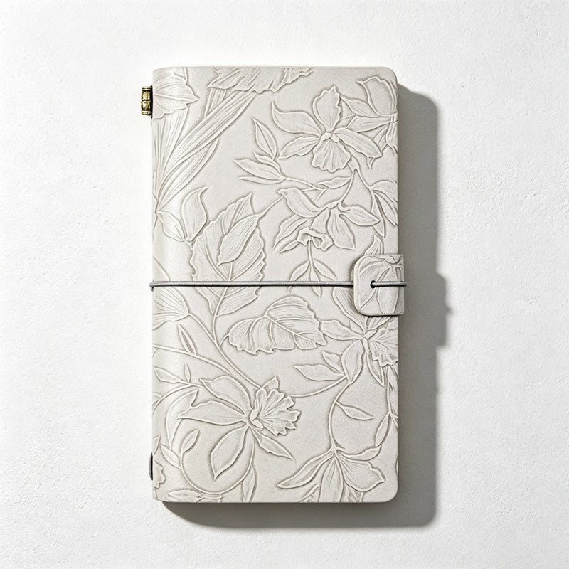 CouldNook 3-in-1 Embossed Floral A6 Notebook‑Vintage Refillable Journal