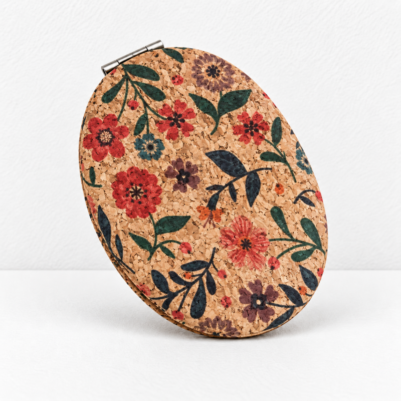 CouldNook Retro Folding Compact Mirror - Double-Sided Patterned Designs