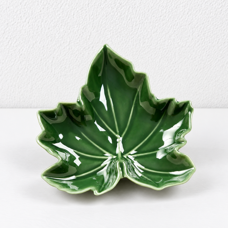 CouldNook Maple Leaf Jewelry Dish - Veined Glaze