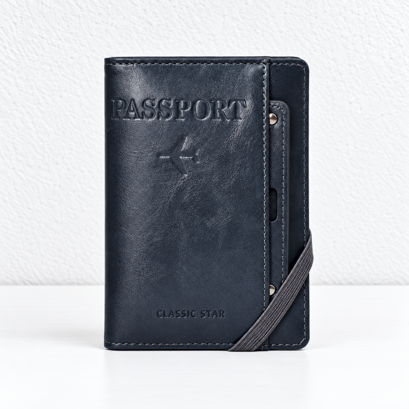Passport Wallet - Embossed Cover and Interior Card Slots