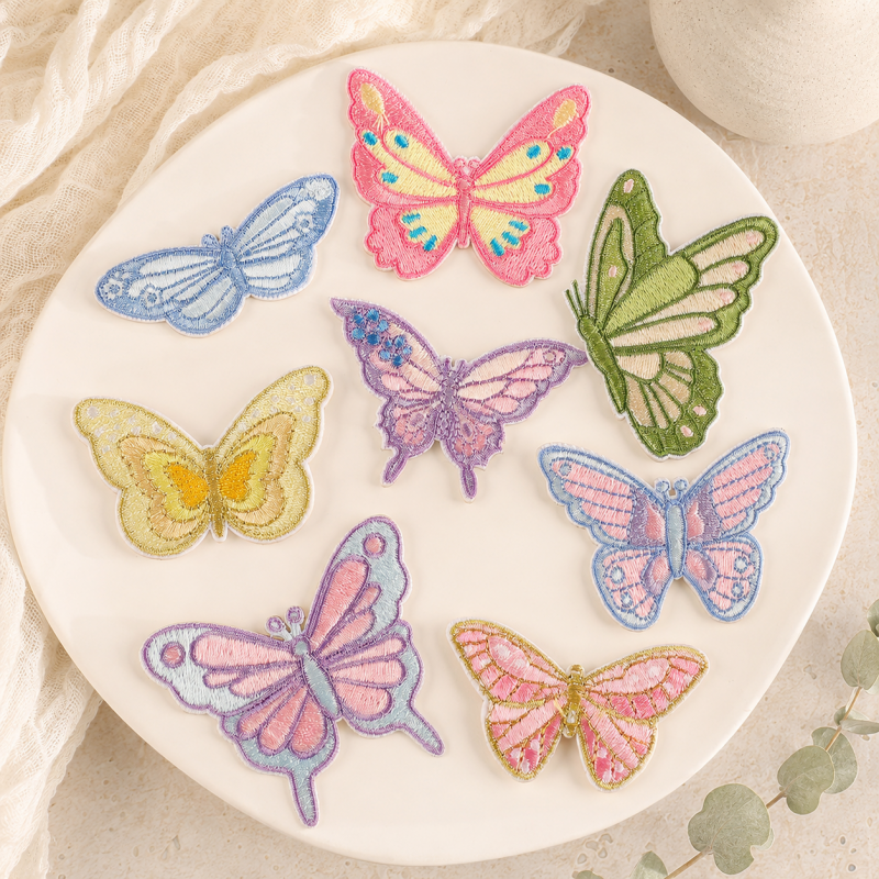 CouldNook Butterfly Embroidered Patch - Colorful Wing Pattern Options