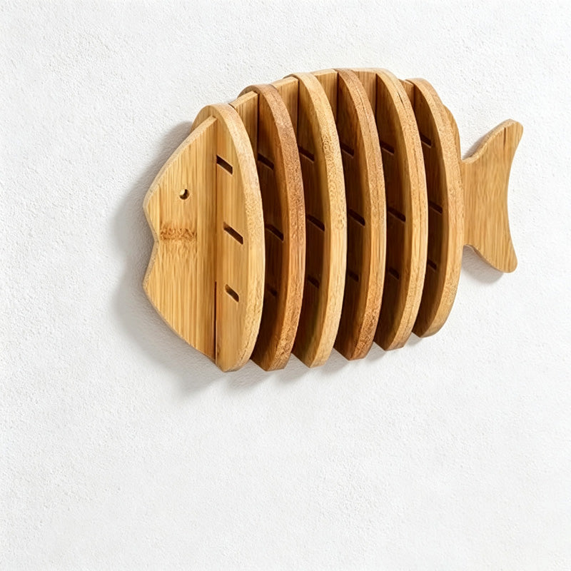 CouldNook Bamboo Animal Trivet Set - Small and Large Shapes