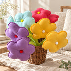 CouldNook Fabric Flower Decoration - Rounded Petals And Long Green Stem