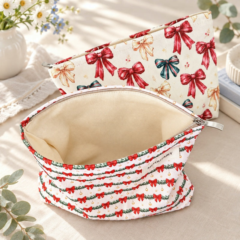 CouldNook Christmas Makeup Pouch - Festive Printed Patterns