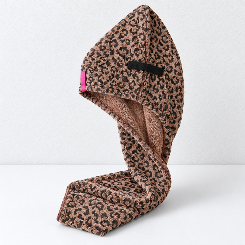 CouldNook Hair Drying Wrap - Wide-Tail Leopard Pattern