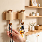 CouldNook Animal Wall Hook - Peeking Character and Curved Hanging Arm