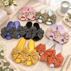 CouldNook Floral Bow Slippers - Seven Satin-Look Colors Collection