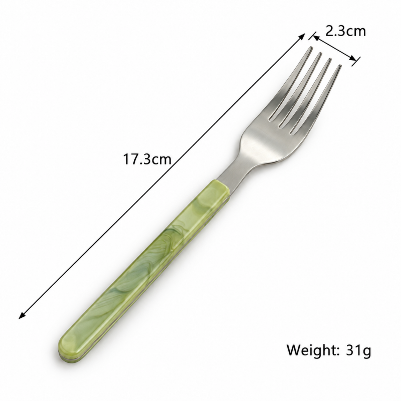 Swirl Handle Flatware - Slim Grips and Reflective Heads