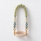 Water Bottle Carry Strap with Beads or Woven Flowers