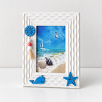 Coastal Photo Frame - Marine Motifs and Textured Border