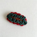Red Pleated Hair‑Clip