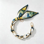 CloudNook Silk Scarf Phone Wrist Strap‑Braided Anti‑Lost Lanyard