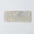 CouldNook Rectangular Marble Acetate Comb‑Wide Tooth Hair Comb