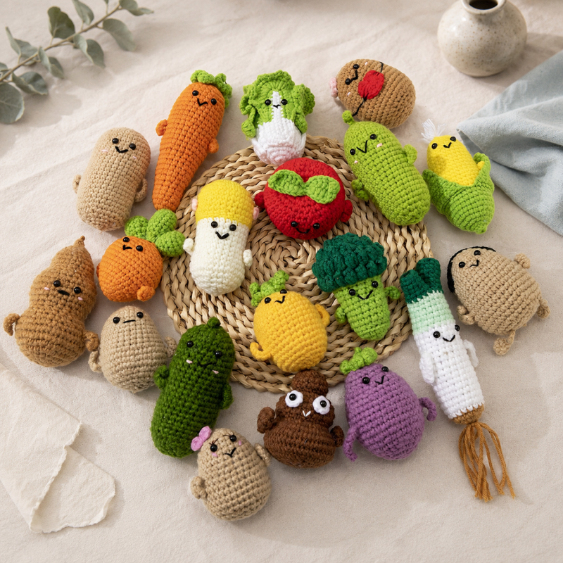 CouldNook Food Figure Keychain - Playful Assorted Produce Shapes