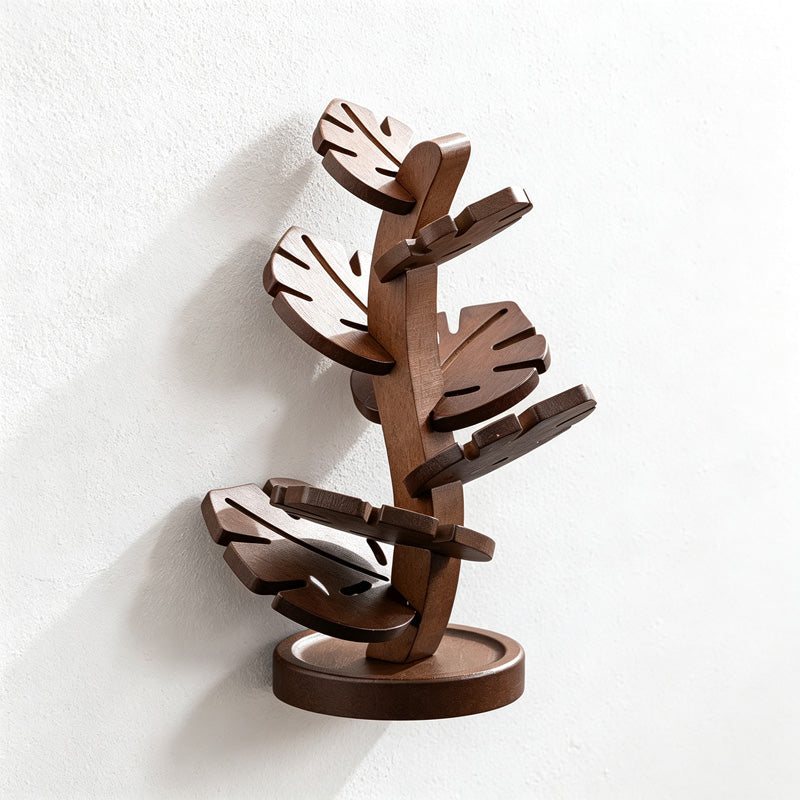 CouldNook Wooden Tree Trivet Set - Seven Leaf Pieces