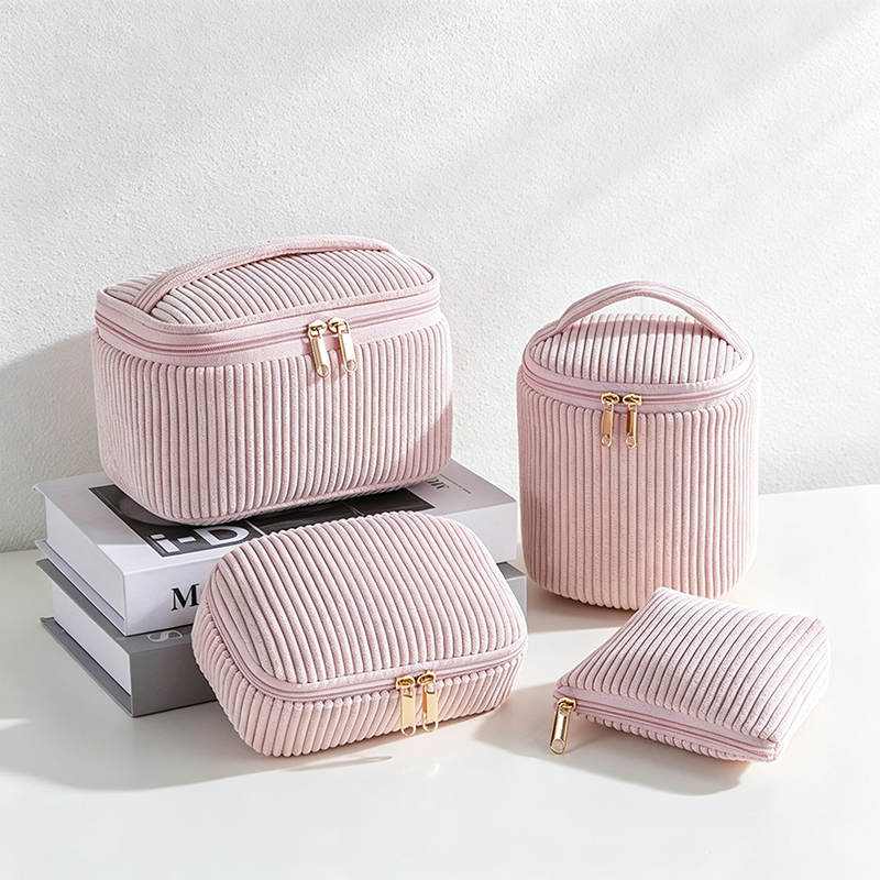 CouldNook Corduroy Cosmetic Bag - Vanity Storage Accent